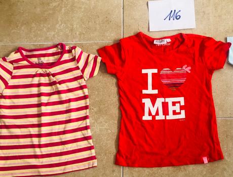 116 tricka 2 kusy cervene a s prouzky, kids,116