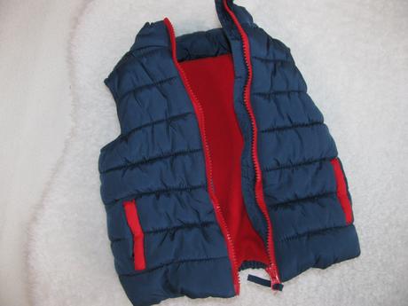 Krásná modrá chlapecká prošívaná vesta, mothercare,86