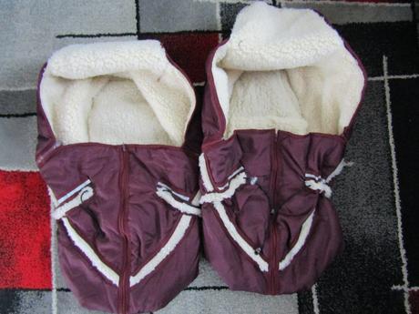 2 x teplý fusak do kočárku pro dvojčata,sourozence,