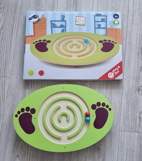 Dřevěná balanční deska s labyrintem small foot, 