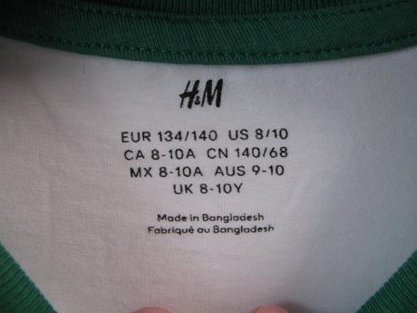 Crop top bavlněné tričko h&m, h&m,140