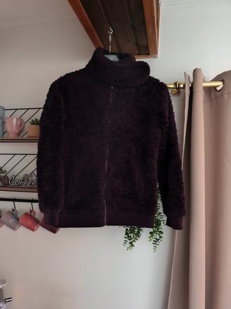 Plyšová mikina bunda chlupatka 158/164, c&a,164