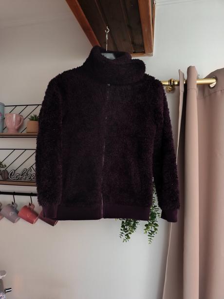 Plyšová mikina bunda chlupatka 158/164, c&a,164