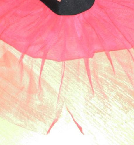 Růžová tylová sukýnka styl tutu vada, 