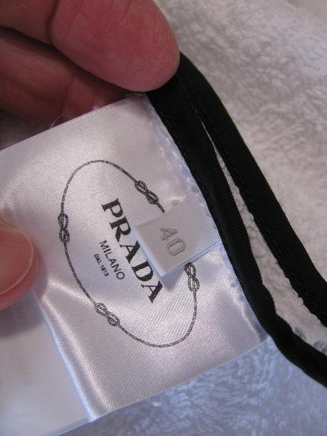Froté bunda s kapucí,smaltované kovové logo prada, prada,40