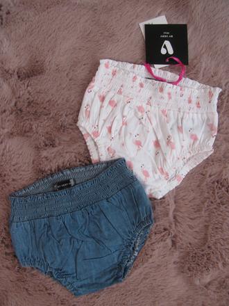 Letní kojenecké šortky,kalhotky - 2ks/v.6-9 měs., 74