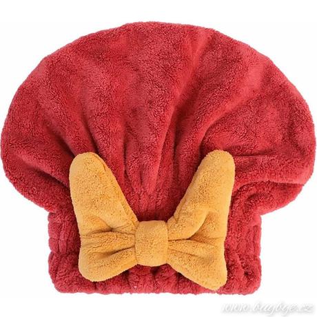 Ručník turban na vlasy s mašlí,