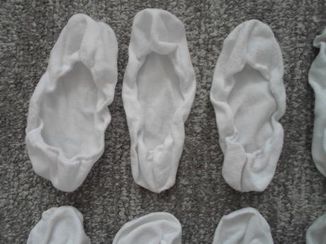 Bílé dámské nízké ponožky do balerín 5 párů, 31