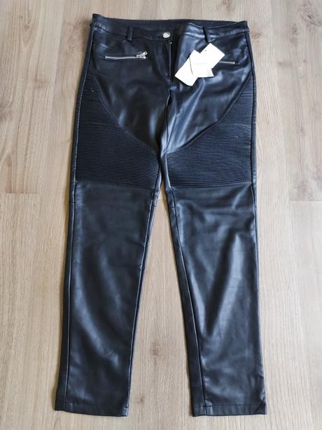 Dámské koženkové kalhoty vel m 38, kik,m