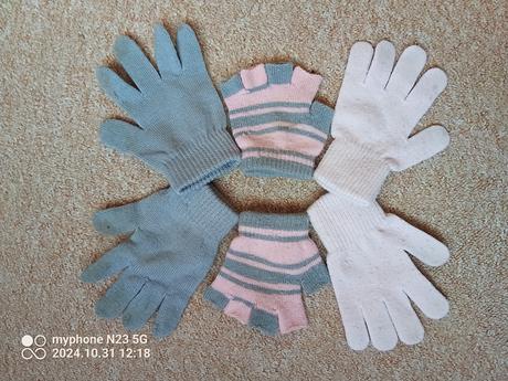 Rukavice 3ks vel "4-6let", 