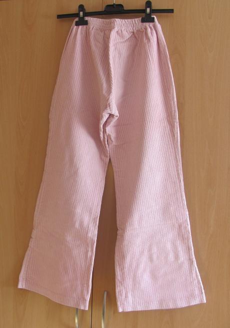 Světle růžové manšestrové kalhoty, 158