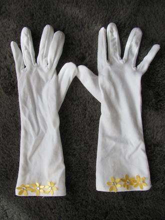 Karneval - bílé rukavičky pro princeznu,