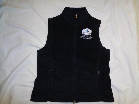 Černá flísová vesta, l