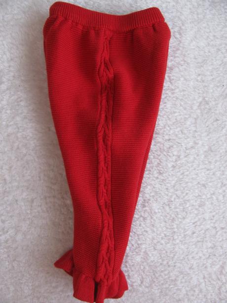 Teplé pletené kalhoty, kamaše caramelo, 68