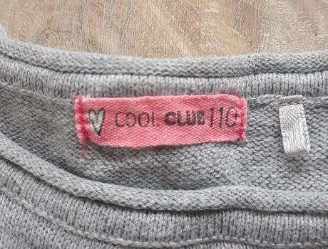 Šedé úpletové šaty, vel. 110, coolclub,110