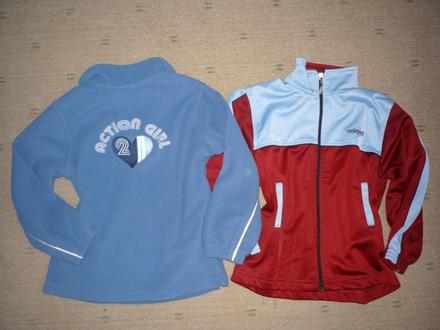 2x sportovní mikina vel 122-128 cena za obě, 122