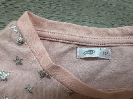 Dívčí tričko růžové s hvězdičkami, vel. 128, pepco,128