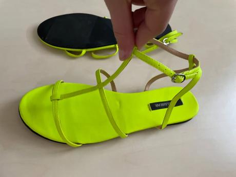Neon letní sandálky, vel 36, pull and bear, pull&bear,36