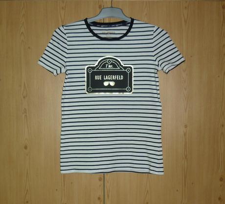 Bílo - černé dámské tričko karl lagerfeld, xs