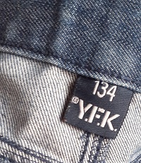 Stylové džínové kraťasy s nášivkou vel. 134, kik,134