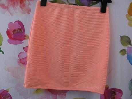 Dívčí elastická lososová minisukně, 158