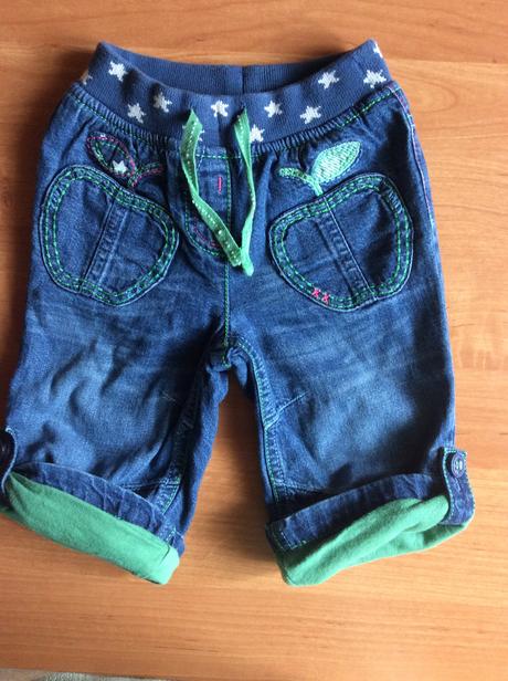 Džíny roll-up s jablíčky zn. next, next,74