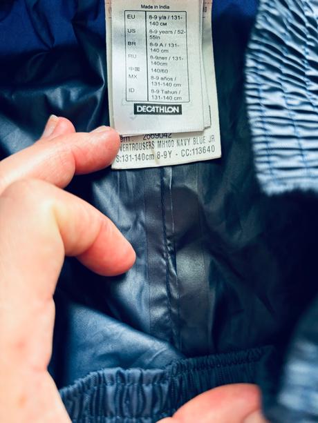 K2/ kalhoty nepromokové - v.8/9 let, quechua,134