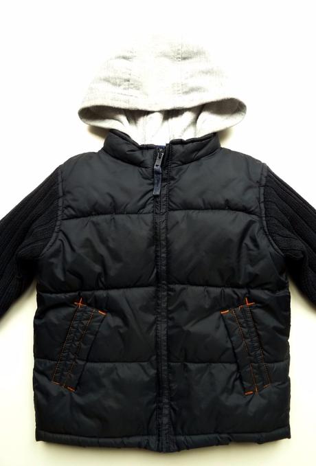 Prošívaná zimní bunda s pletenými rukávy vel. 98, cherokee,98