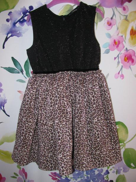 Třpytivé elastické černo hnědé šaty, george,122