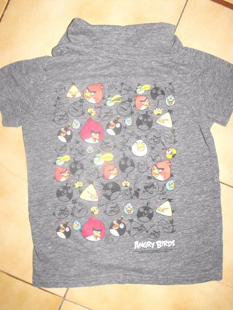 Tričko so šálovým golierom angry birds, next,128