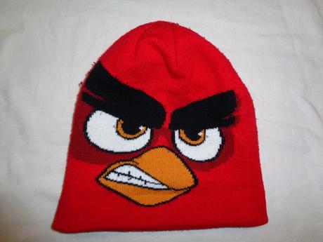 Pěkná červenočerná dvouvrstvá čepice angry birds, 152