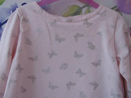 Růžové bavlněné mikinové šaty s motýlky, pepco,122