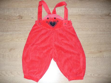 Sametové kalhoty s výšivkou zn. happy baby vel. 86, 86