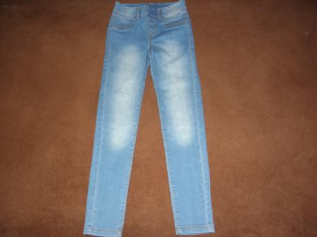 Riflové / džínové jeggíny zn. dopodopo vel.134, dopodopo,134