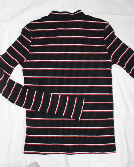 Po64. vroubkované,pruhované tričko s mickey 12-13l, primark,152