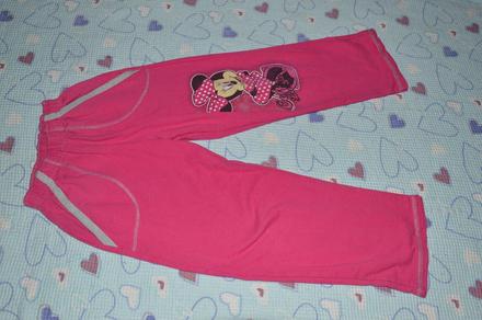 Silnější bavlněné tepláky s minii, vel. 122/128, 122
