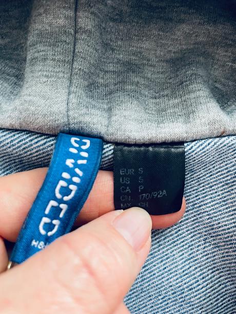 Bunda džinová s kapucí dámská - v.s, s