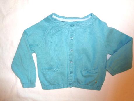 Krásný přízový zelenotyrkysový svetr, 86