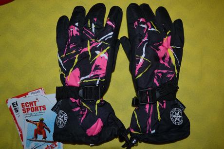 Lyžařské dámské šusťákové prstové rukavice, l