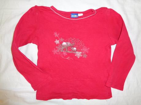 Krásné červené tričko se slonem pro štěstí, lupilu,110