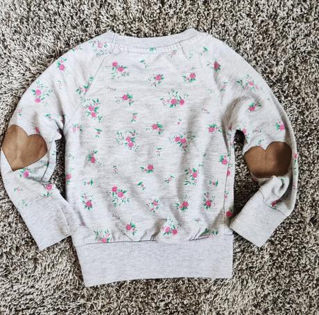 Šedá tenčí mikina s kytickami, young dimension,98