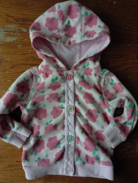 Flísová mikina květovaná, next,80