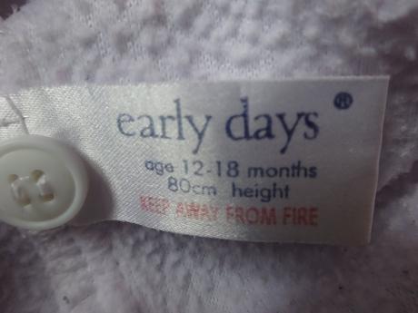 Mikina fleesová bíla, vel. 86, early days,86