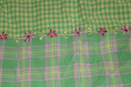 Dívčí kostkované šaty s květy vel. 86 - 92, tesco,86