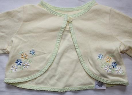 Aa122. žluté bolerko 3-6 měs., mothercare,68