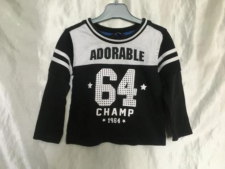 Vel. 86 černobílé triko s číslem, 86