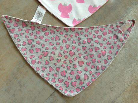 3ks bavlna bryndáčky šátky na krk next šedá růžová, 