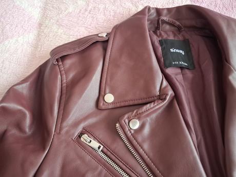 Vínová bunda vel. xxl - jednou na sobě, sinsay,xxl