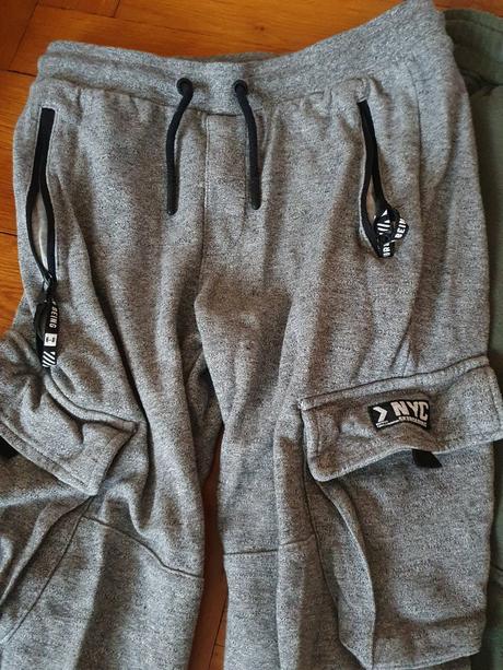 2 x teplákové kalhoty, h&m,152