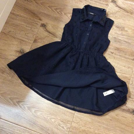 Šaty s hvězdičkami a zdobeným límečkem, george,122